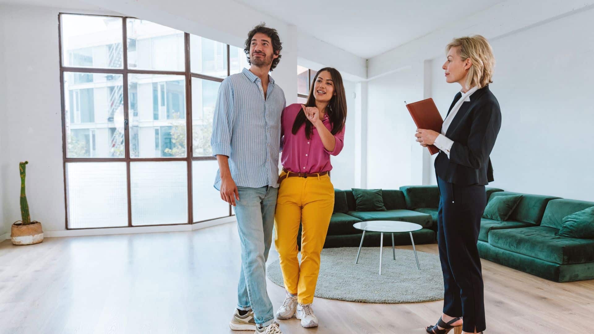 Empty apartment unit being walked through during a turnover inspection